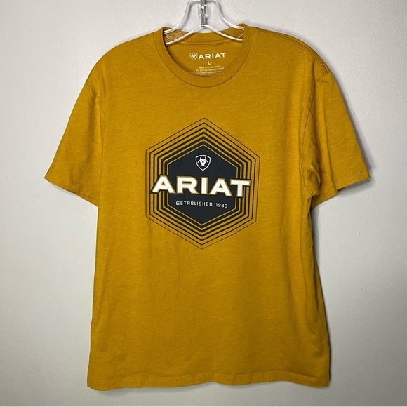 Ariat tshirt large yellow gold - Picture 1 of 6